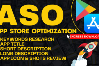 do app store optimization aso to rank in google play and app store
