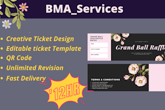 design any kind of editable ticket templates