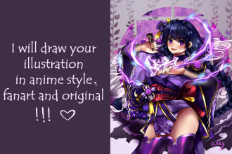 draw anime style fanart and original character