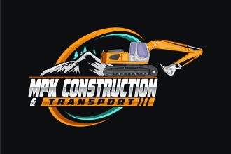 do create construction real estate excavation transport logo design