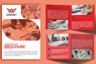 design business bifold trifold corporate brochure booklet catalog in 4 hours