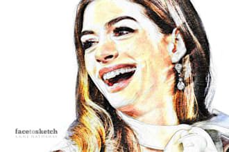 sketch your portrait with colored pencil