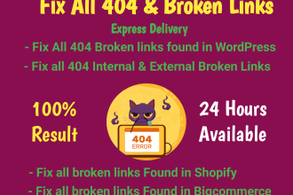 fix all 404 broken links from your website
