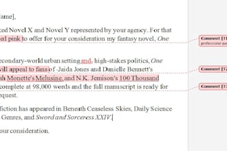 edit the query letter to sell your book to agents or publishers