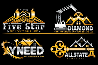 do modern real estate property realtor or construction logo