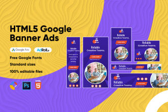 design animated HTML5 banner ads for google display ads