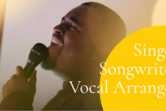 sing male vocals or harmonies for your song or project