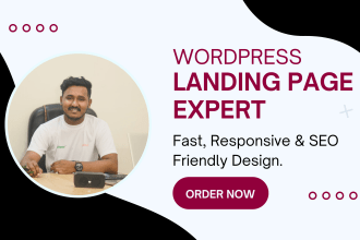 design your landing page on wordpress using elementor or divi