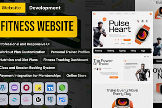 create nutritionist, gym fitness trainer and sports website