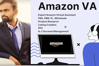 be your amazon fba virtual assistant for amazon private label, amazon fba VA