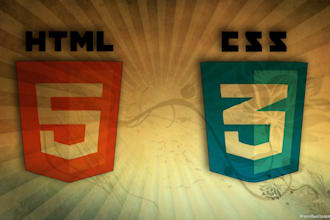do front end design using html and css