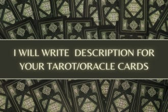 write card descriptions for your tarot or oracle deck