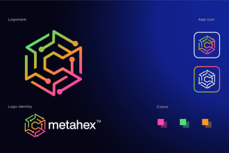 do modern tech startup, security, app and technology logo