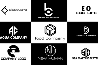 do personal name text based initial letters monogram logo for branding design