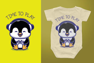 do beautiful and cute cartoon t shirt design for kids