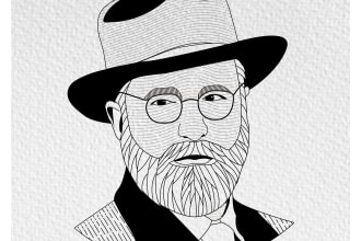 draw your line art portrait in engraving style in 24 hours