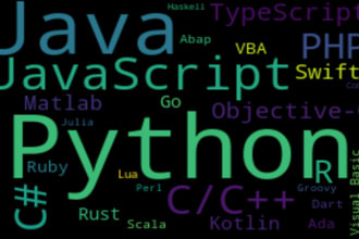do python, kotlin, c plus and java programming projects
