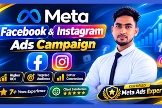 be your facebook ads manager,fb ads campaign,instagram ads