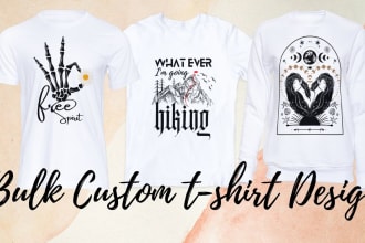 design custom trendy t shirt for etsy,merch,teespring etc