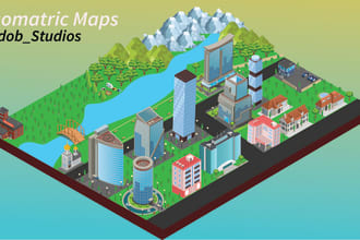 design beautiful event map, city map and 3d map illustration