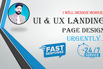 do creative web UI UX design , figma website design, landing page