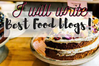 write professional food blogs SEO optimized