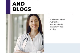 write articles or blog posts about health and nutrition