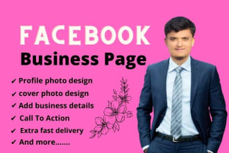 do facebook business page creation, setup and design