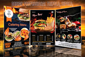 do restaurant menu design, catering menu, food menu