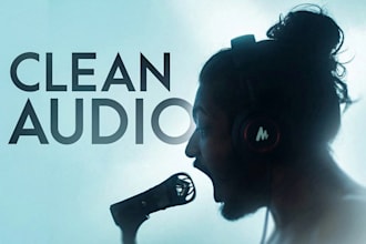 clean, edit, fix and give your audio a boost in quality