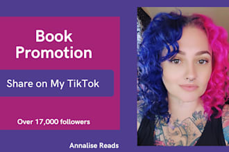 promote your book or ebook on my booktok tiktok account