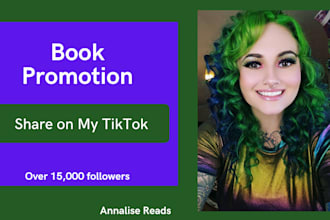 promote your book or ebook on my booktok tiktok account