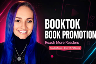 promote your book or ebook on my booktok tiktok account