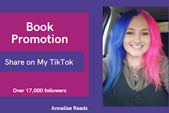 promote your book or ebook on my booktok tiktok account