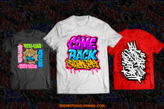 design in graffiti style for your tshirt and merchandise