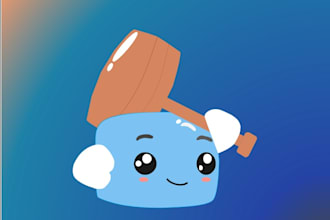 create custom 2d flat cartoon characters and illustration