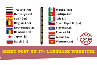 do german guest post and 16 other language websites