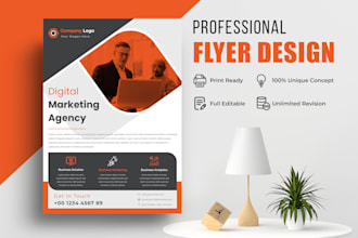 do professional business flyer, leaflet design