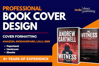 design book cover, format it for paperback print and ebook