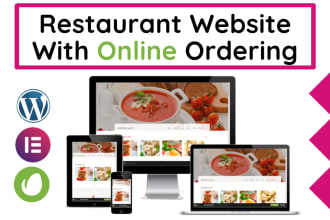 create a restaurant website with online ordering system