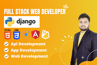 develop django, python, angular web application