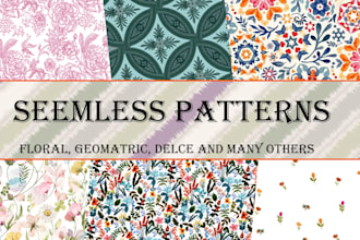 create seamless fabric pattern design, floral design, textile illustrator