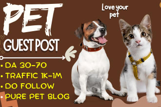 do pet and animal guest post on high da pet blogs with do follow backlinks