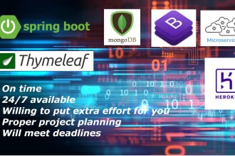 develop rest api microservices in springboot and thymeleaf