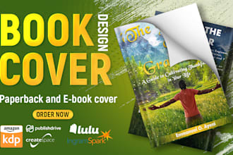 do book cover and ebook cover design with free 3d mockup KDP