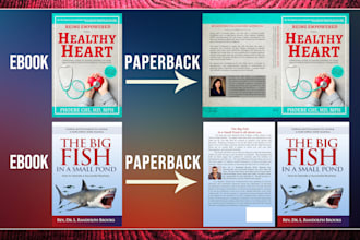 convert ebook cover to paperback print for amazon KDP cover