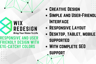 create and redesign your wix website following full SEO