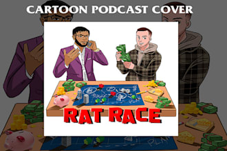 make cartoon cover for your podcast