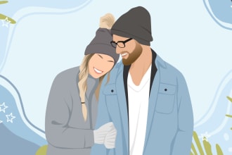 draw flat minimalist vector portrait from your photo