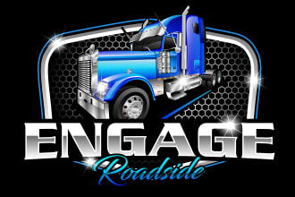 design trucking business, dispatcher, transport, truck logo